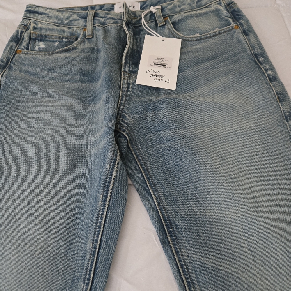 Frame low slouch boot cut jeans